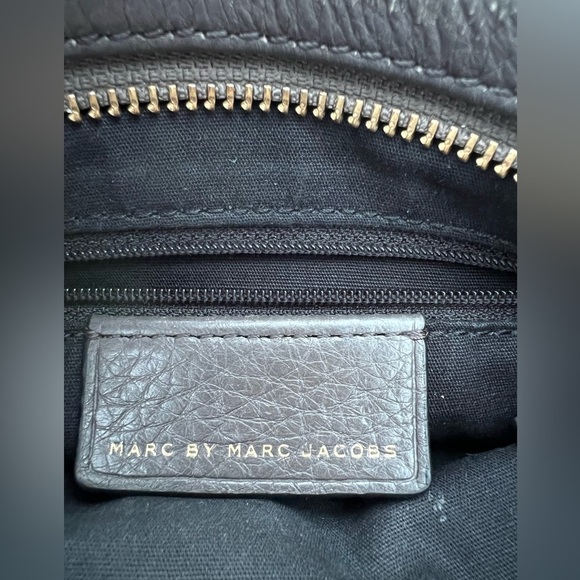 Marc by Marc Jacobs Y2K gray leather pouchette crossbody bag pleated lined - Picture 8 of 14